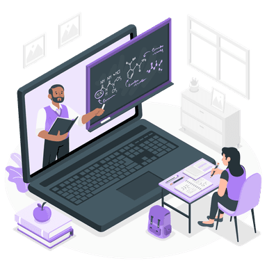 Online learning illustration